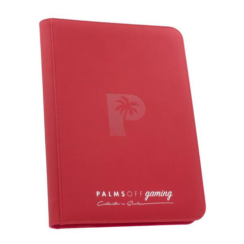 Palms Off Gaming Card Folder 3x3 (9 Pocket) Red