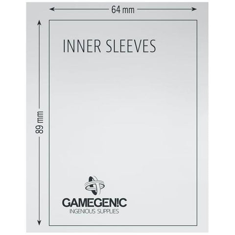 Image of Gamegenic Inner Card Sleeves - Size Code INNER - (64mm x 89mm) (100 Sleeves Per Pack)