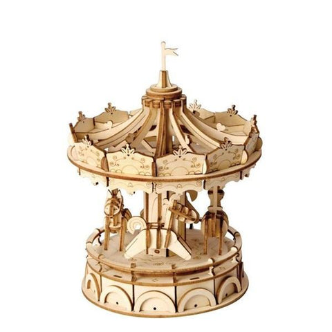 CLASSICAL 3D WOODEN MERRY GO ROUND
