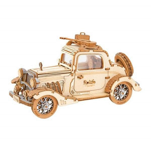 CLASSICAL 3D WOODEN VINTAGE CAR