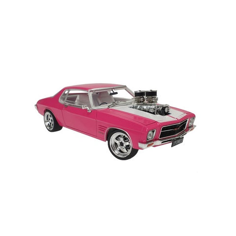 1:24 1973 Pink/White Blown HQ Holden Monaro Car