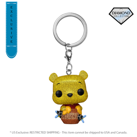 Image of Winnie the Pooh - Winnie the Pooh Diamond Glitter Holiday US Exclusive Pocket Pop! Keychain [RS]