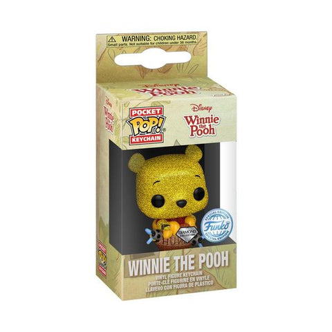 Winnie the Pooh - Winnie the Pooh Diamond Glitter Holiday US Exclusive Pocket Pop! Keychain [RS]