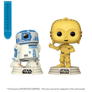 Star Wars: D100 - R2-D2 & C-3PO Retro Reimagined US Exclusive Pop! 2-Pack [RS]