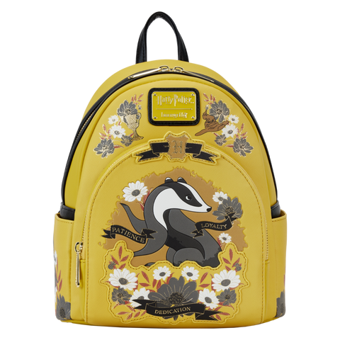 Loungefly Harry Potter - Hufflepuff House Floral Tattoo Mini Backpack