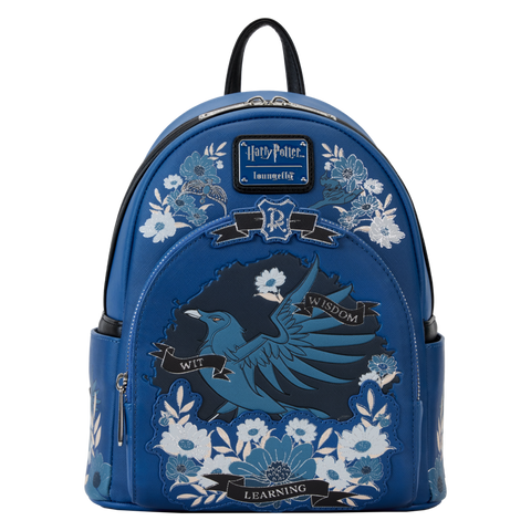 Loungefly Harry Potter - Ravenclaw House Floral Tattoo Mini Backpack