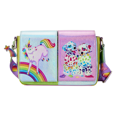 Lisa Frank - Holographic Glitter Color Block Crossbody Bag