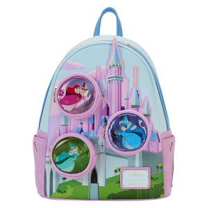 Sleeping Beauty - Castle Three Good Fairies Stained Glass Mini Backpack