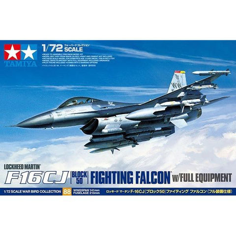 Image of TAMIYA 1/72 F-16CJ W/FULL EQUIPMENT