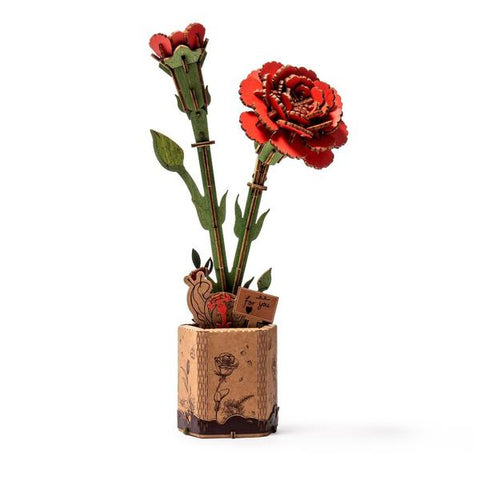 WOOD BLOOM RED CARNATION