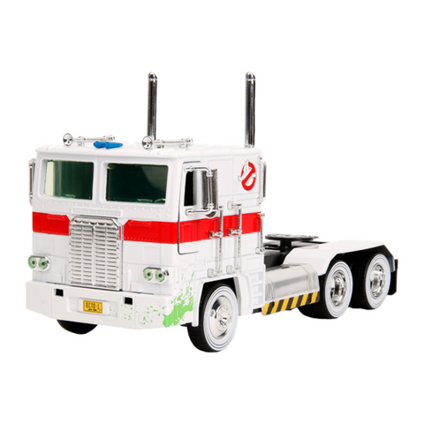 Hollywood Rides - Optimus Prime X Ghostbusters Ecto-1 1:24 Mash-up Diecast