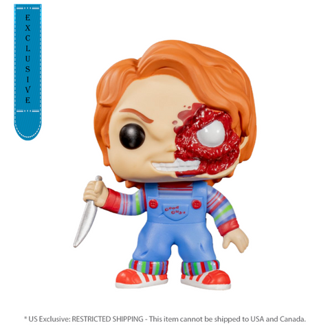 Child's Play - Chucky Half Battle Damaged US Exclusive Pop! Vinyl [RS]