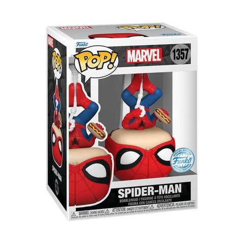 Image of Spider-Man - Spider-Man w/Hot Dog (Upside Down) Pop!
