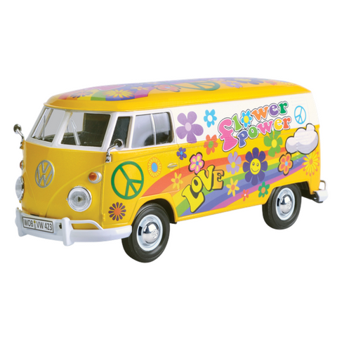 Volkswagen Collection - 1:24 Scale Volkswagen Type 2 (T1) Delivery Van Flower Power 2