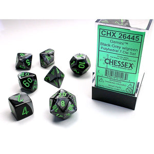 Chessex Polyhedral 7-Die Set Gemini Black-Grey/Green