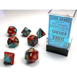 Chessex Polyhedral 7-Die Set Gemini Red-Teal/Gold