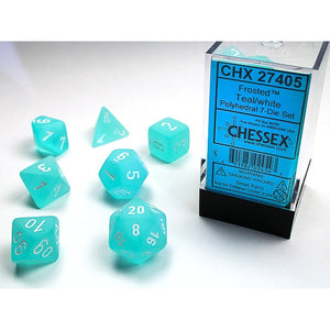 Chessex Polyhedral 7-Die Set Frosted Teal/White