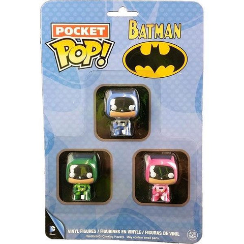 Batman - Pink/Green/Blue Pocket Pop! 3Pk
