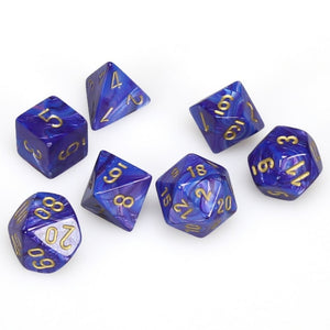 Dice - Chessex Lustrous Polyhedral Purple/Gold