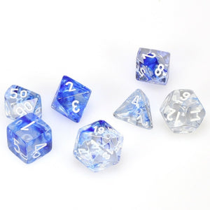 Dice - Chessex Nebula Dark Blue/White 7 Die Set