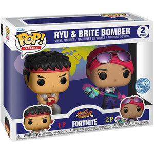 Street Fighter x Fortnite - Ryu & Brite Bomber US Exclusive Pop! 2-Pack [RS]