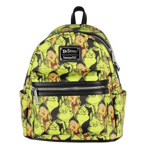 Loungefly Dr Seuss - The Grinch & Max All-Over Print US Exclusive Mini Backpack