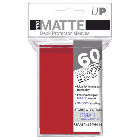 Pro Matte small Deck Protector Sleeves -- 60 count - Red